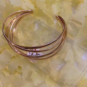 metal bracelet, gold color